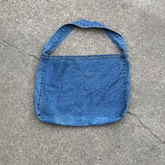 Vintage Handbags - 90s Vintage Giant Oversized XXL Denim Jean Tote Bag